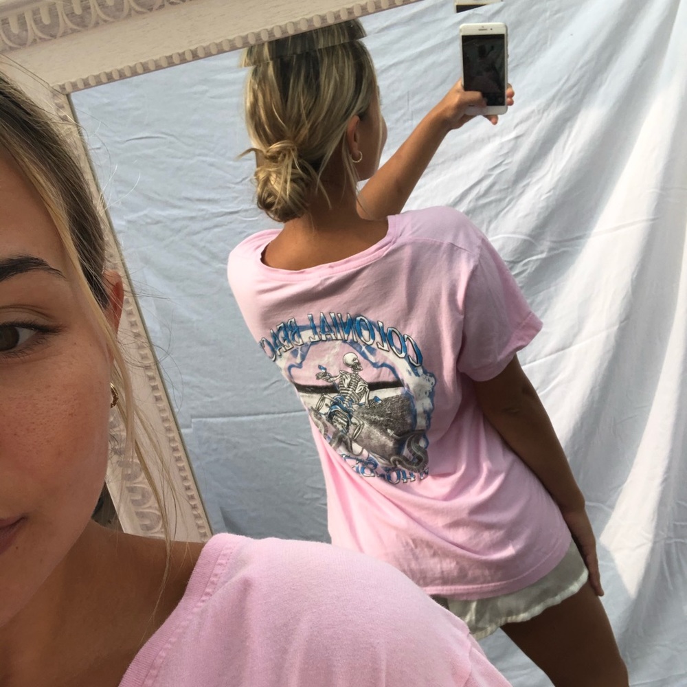 Vintage Pink Motorcycle Tee